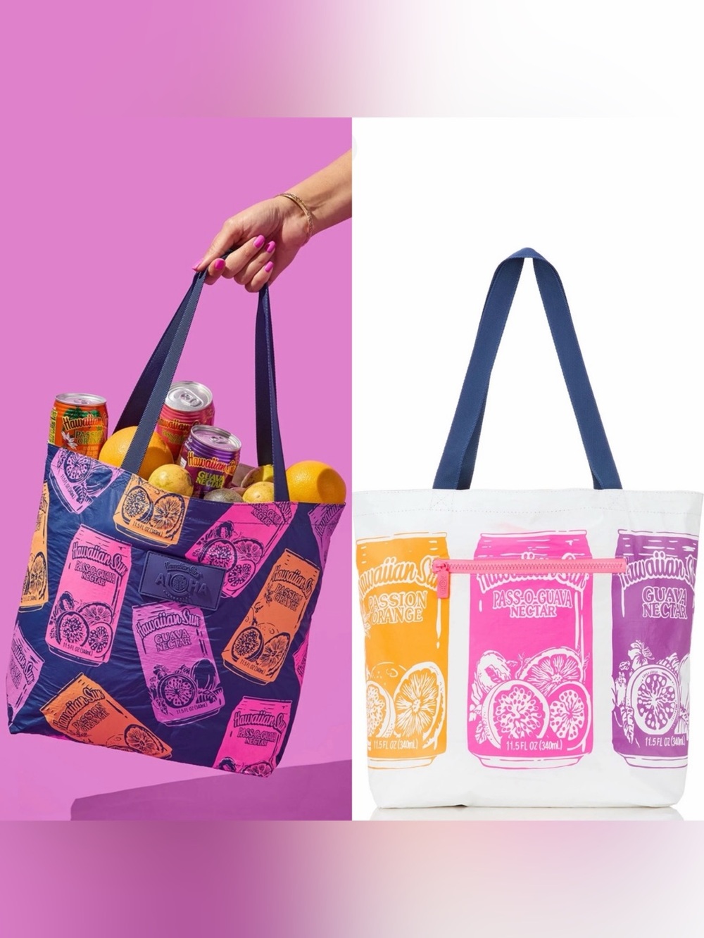 Aloha Collection Hawaiian Sun Reversible Tote Bag Limited Edition Collab NWT